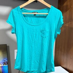 Express Women's Turquoise Short Sleeve Tee